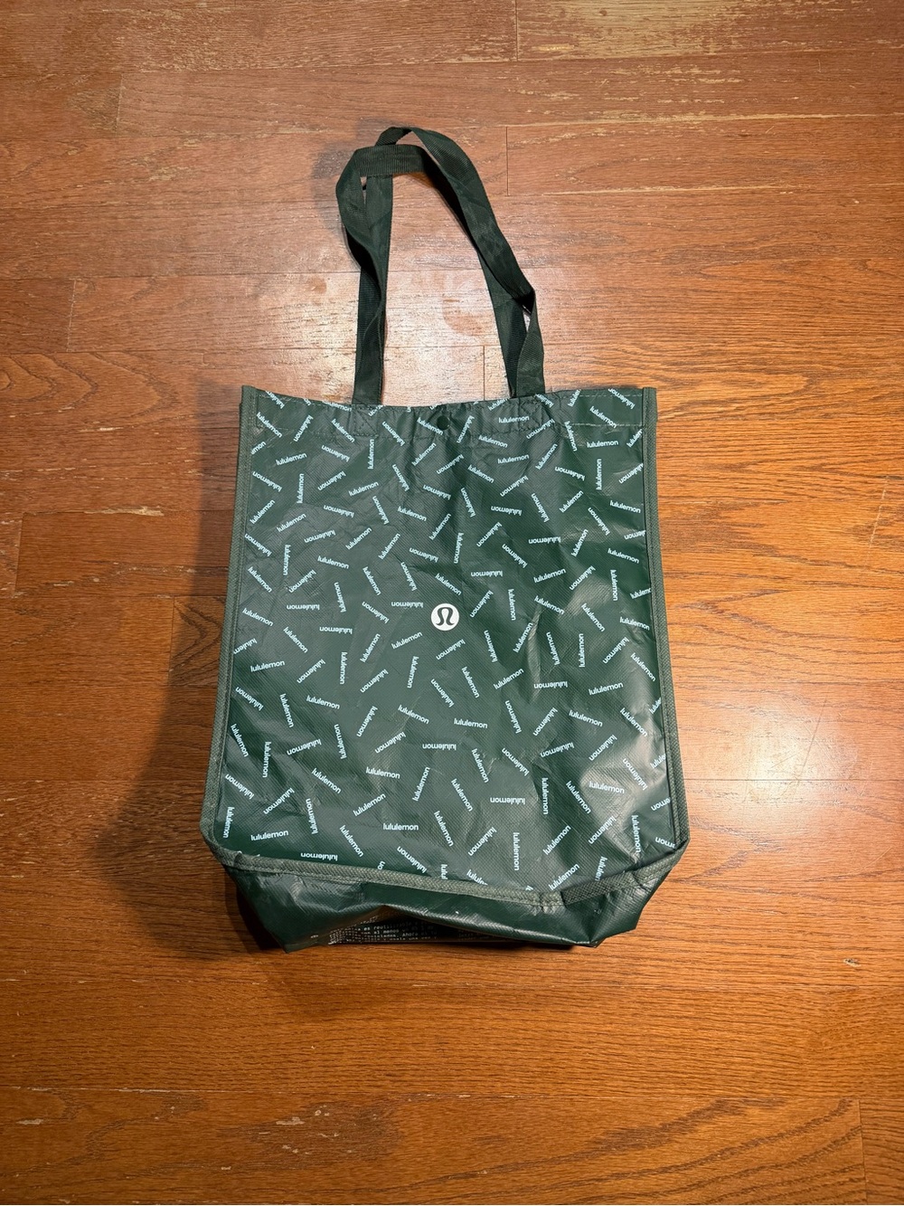 Lululemon Green Logo Reusable Tote Bag